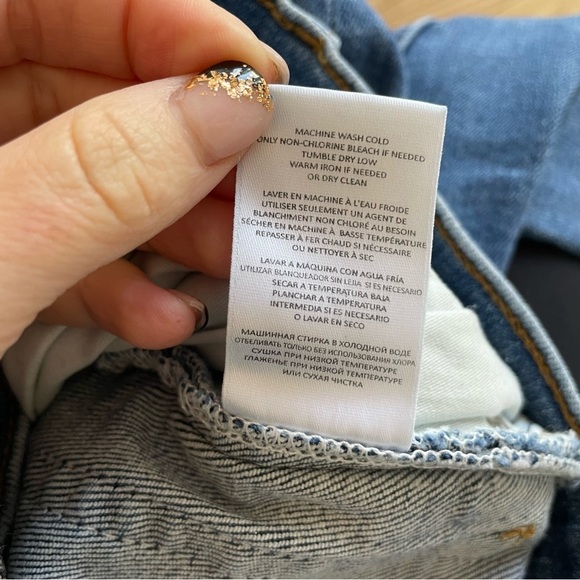 RE/DONE 90s High Rise Ankle Crop High Rise Indigo Storm Blue Skinny Jeans EUC 26 - Picture 8 of 10